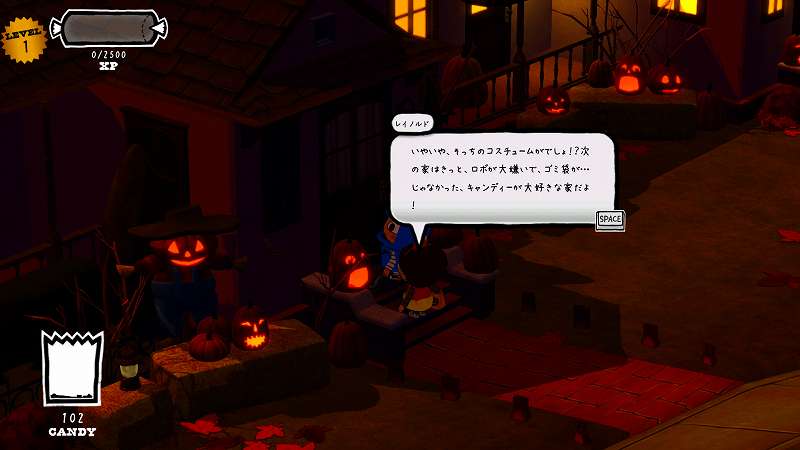 PC ゲーム Costume Quest 日本語化とゲームプレイ最適化メモ、Steam 版 Costume Quest 日本語化スクリーンショット