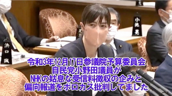 【NHKの国際広報】自民党・小野田紀美「不法行為を行ってる人をかばって国が悪いような番組を作ったり、日本の印象を悪くするようなことばかりしてる印象がある。テレビが言ってるから本当だと思い込まないほうがい
