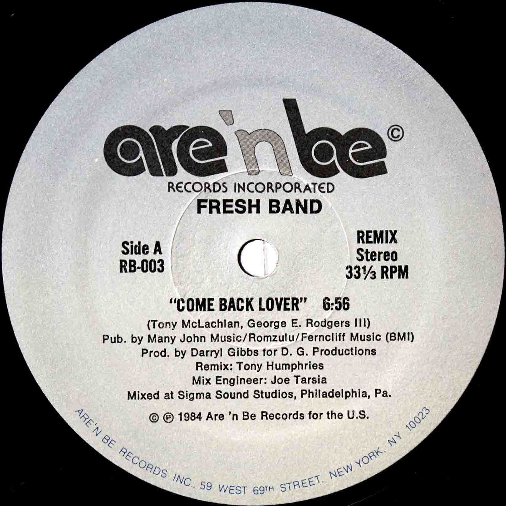 Fresh Band ‎– Come Back Lover 03