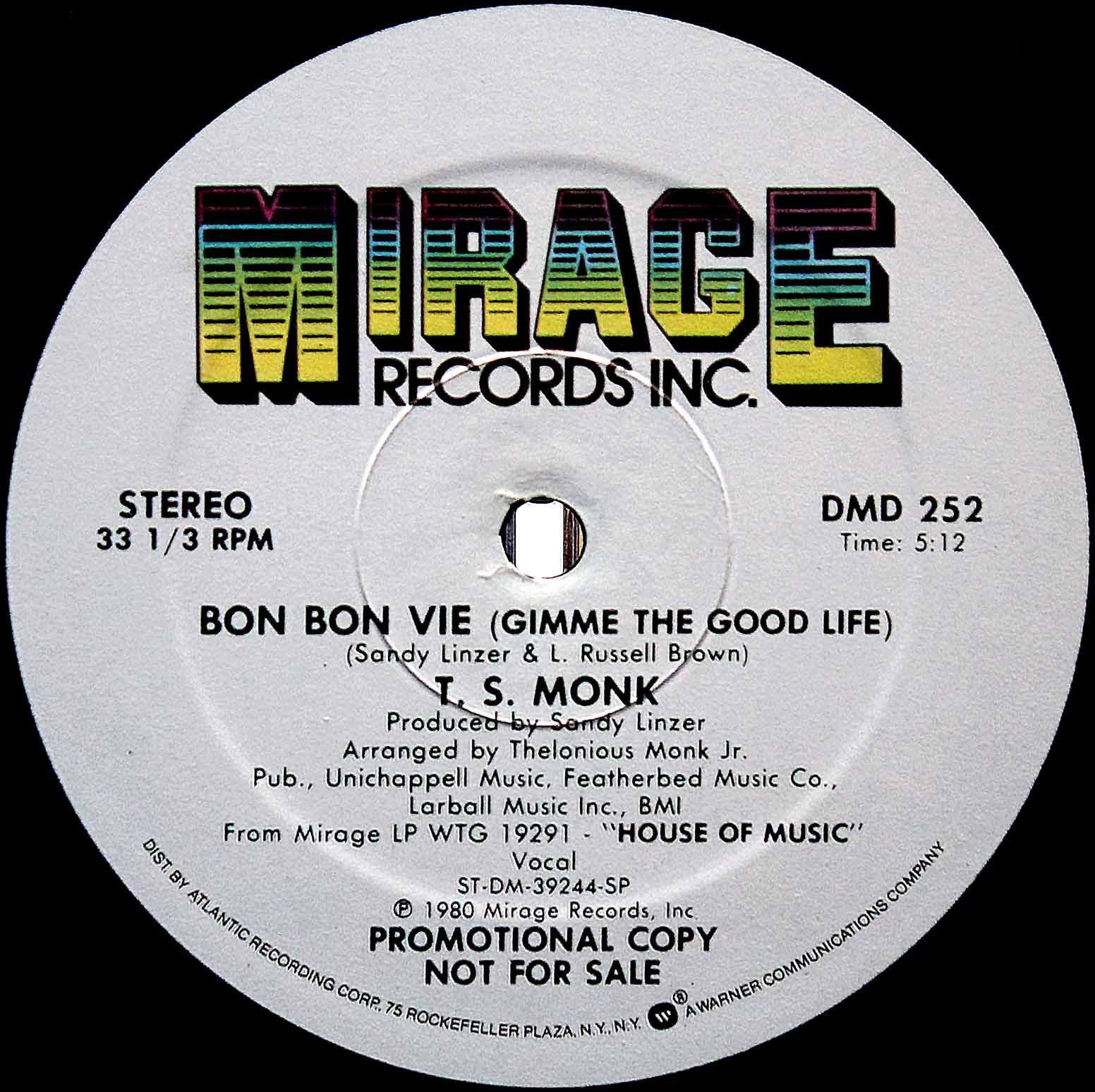 TS Monk ‎– Bon Bon Vie 02