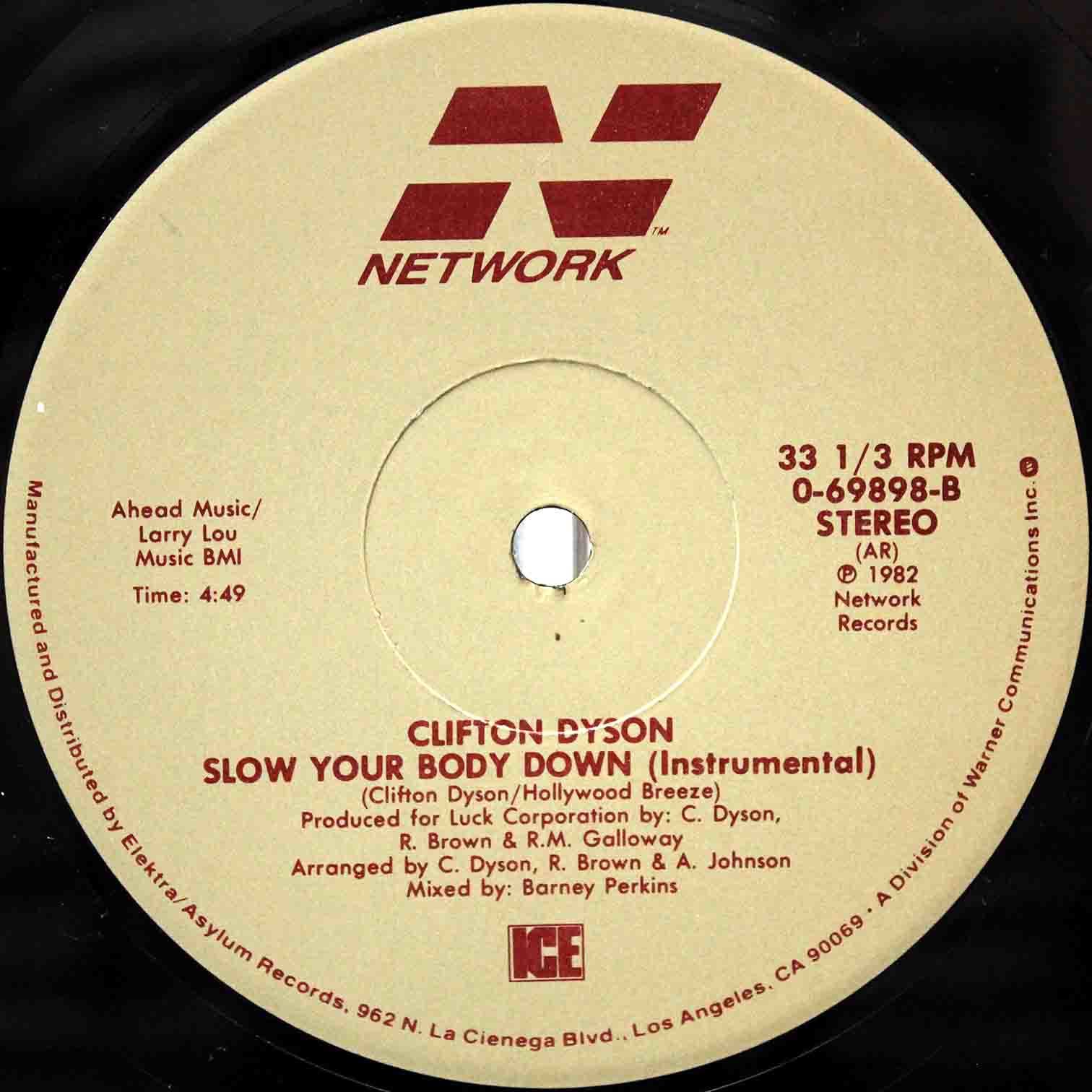Clifton Dyson ‎– Slow Your Body Down 04