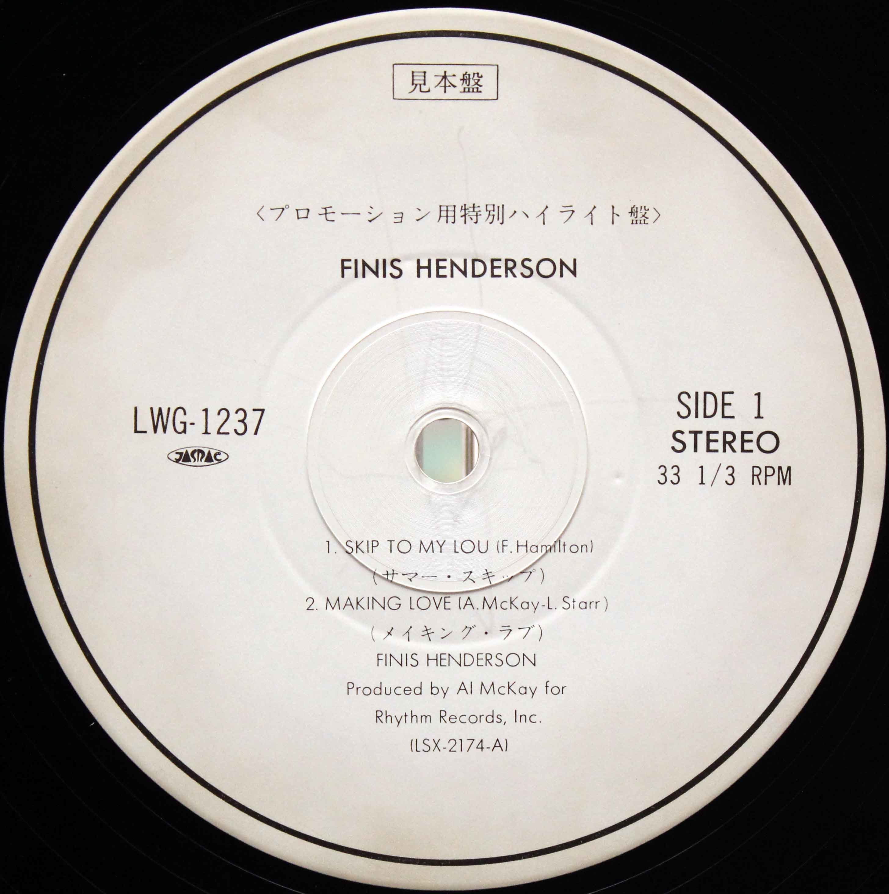 Finis Henderson ‎– Promotional EP 03