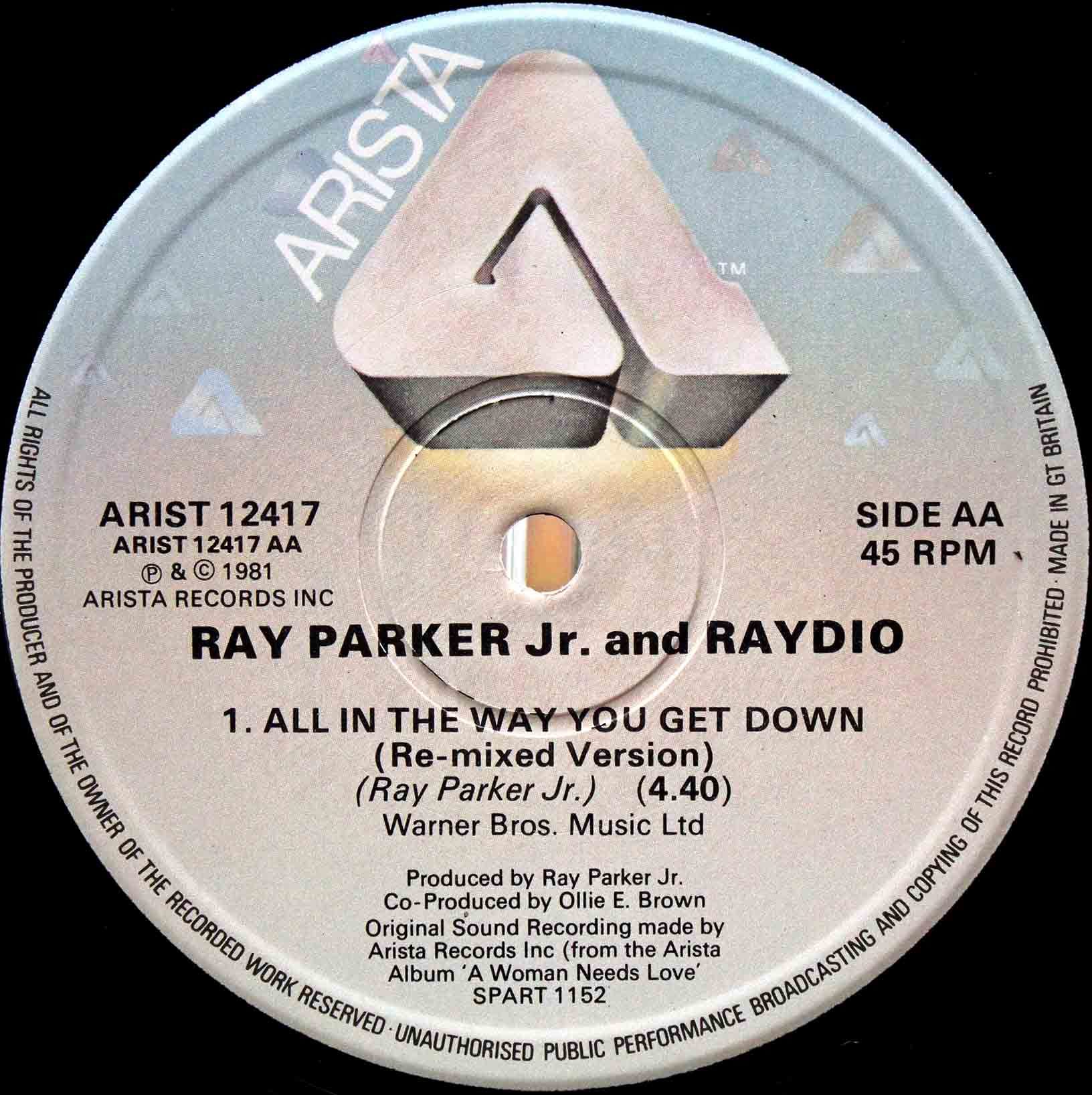 Ray Parker Jr Raydio - All In The Way You Get Down (UK Re-mixed Version) 02