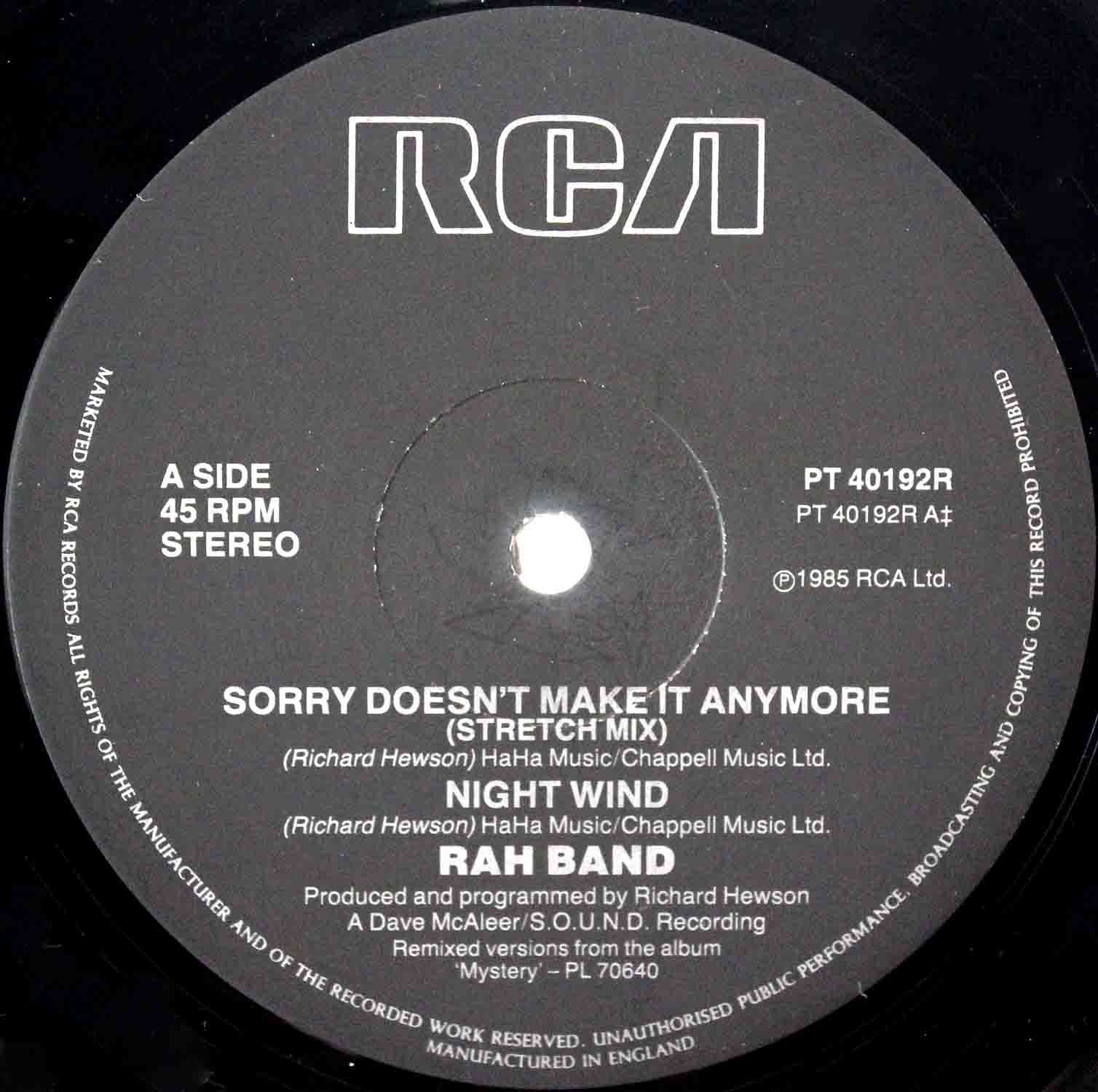 RAH Band ‎– Sorry Doesnt Make It Anymore 03