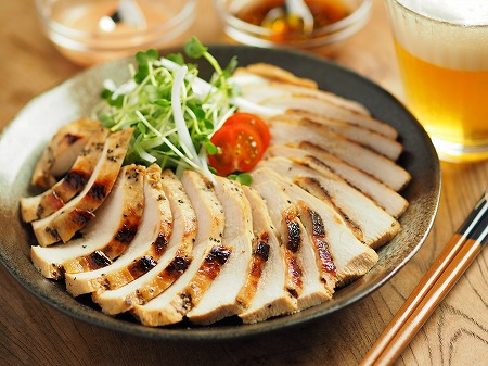 鶏むね肉のタバスコぽん酢焼き025