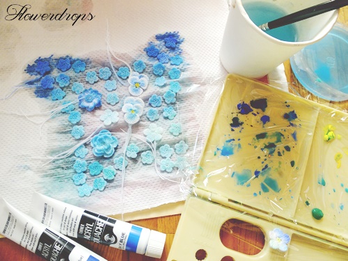 本を参考に、青い蝶々 | flowerdrops -handmade-