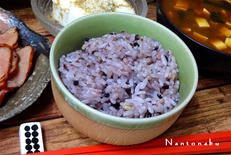 NANTONAKU 10-15 味噌大根　お味噌汁　雑穀米　解凍焼豚の煮なおし　2