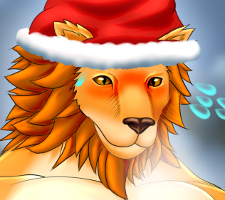 クリスマス　ドーベル先生とライオンさん完成　ライオン顔