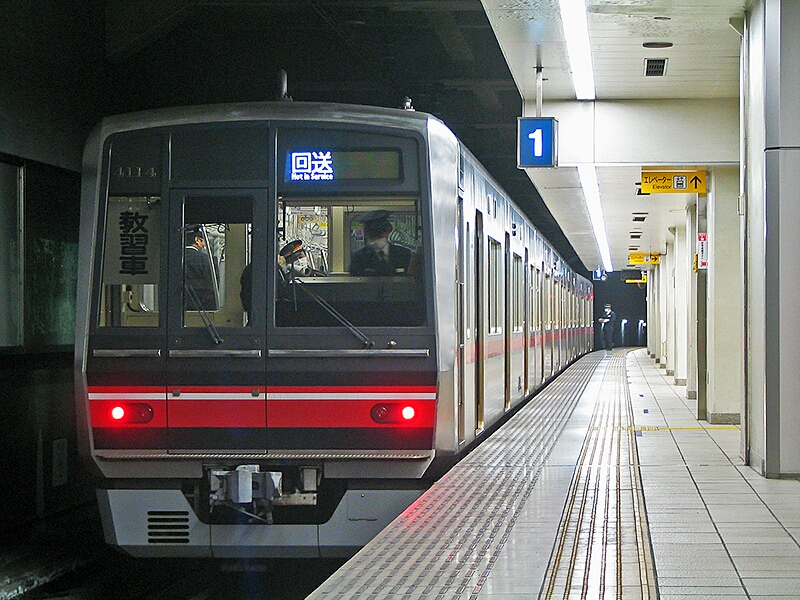 4000　20200212　教習1「喜多山乗務区教習列車」・4114　栄町