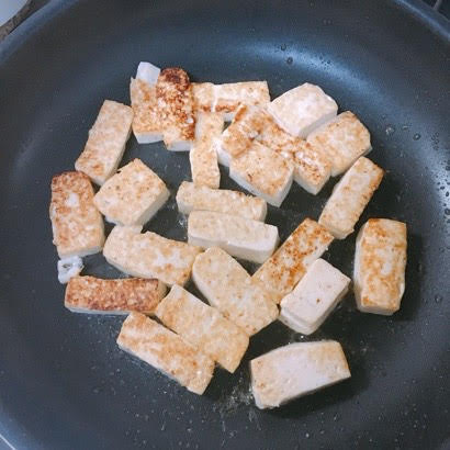 豆腐でカサまし♪簡単♡豆苗と豚肉のお豆腐チャンプルー⑤