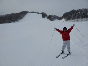初スキー