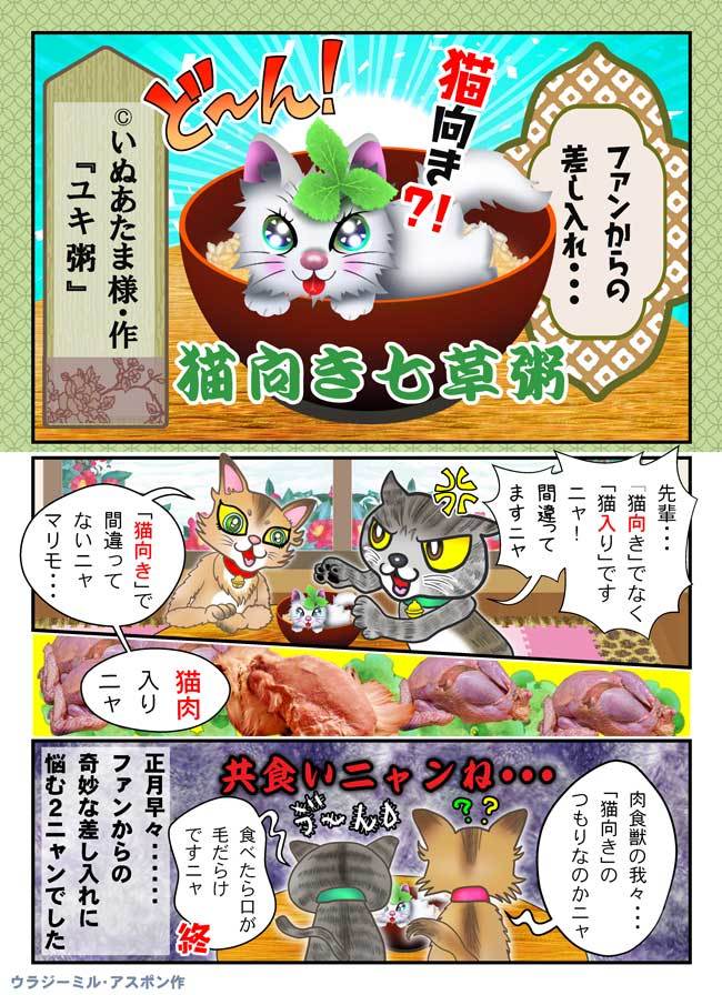 2020-01-07-Tue-04-猫向き七草粥ニャ