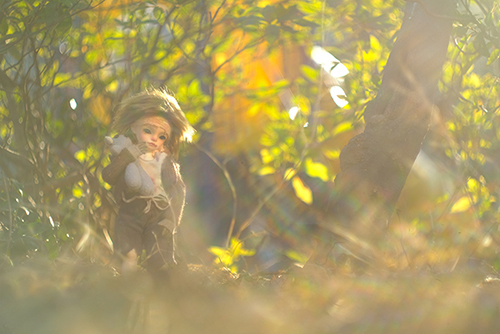 ツバキアキラが撮ったドール、FairyCastle・Boboのカイエ。冬の柔らかい日差しの中にたたずむカイエ。