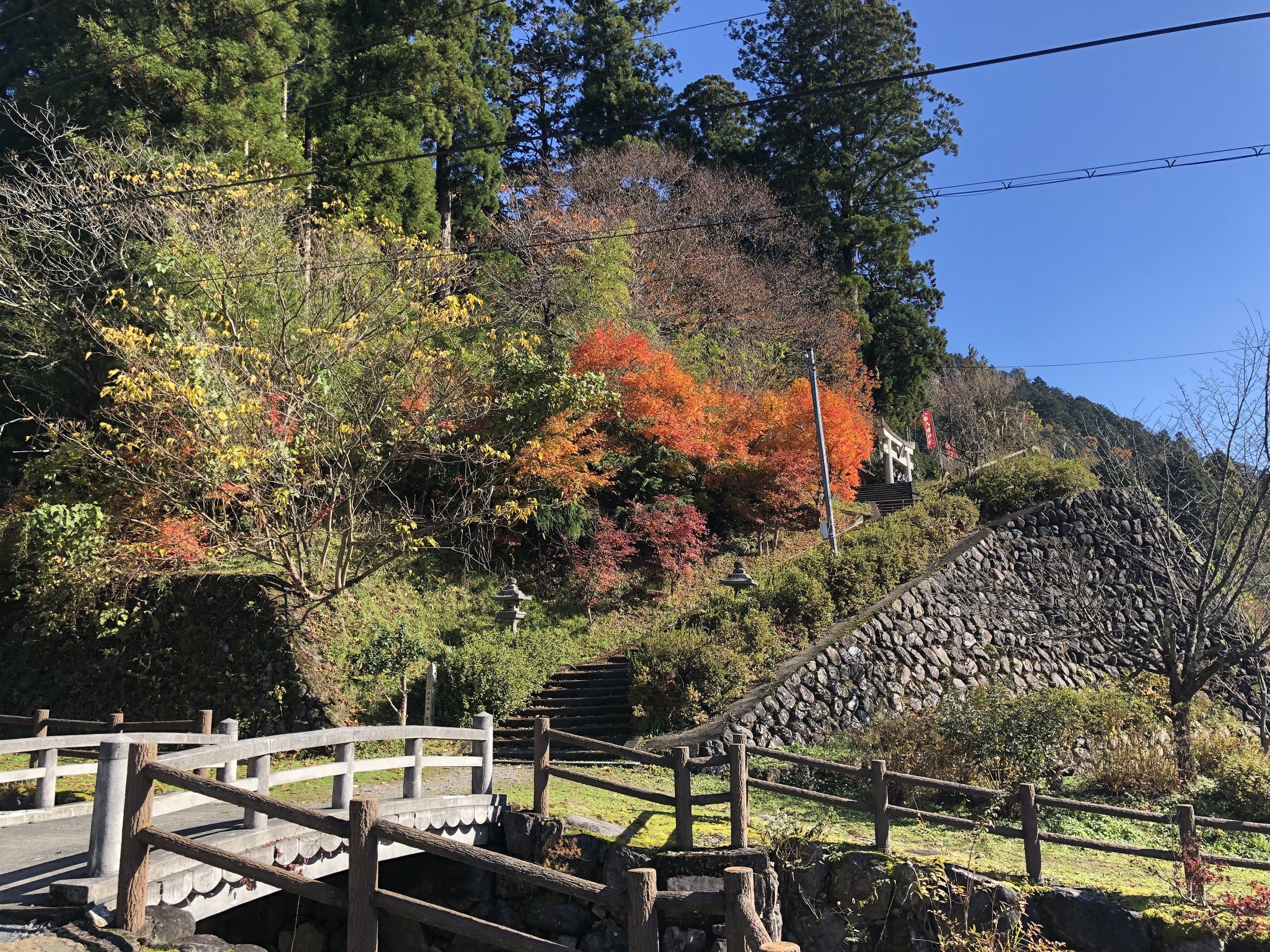 ぴーきち＆ダイナ　美山　かやぶきの里ツーリング　知井八幡神社