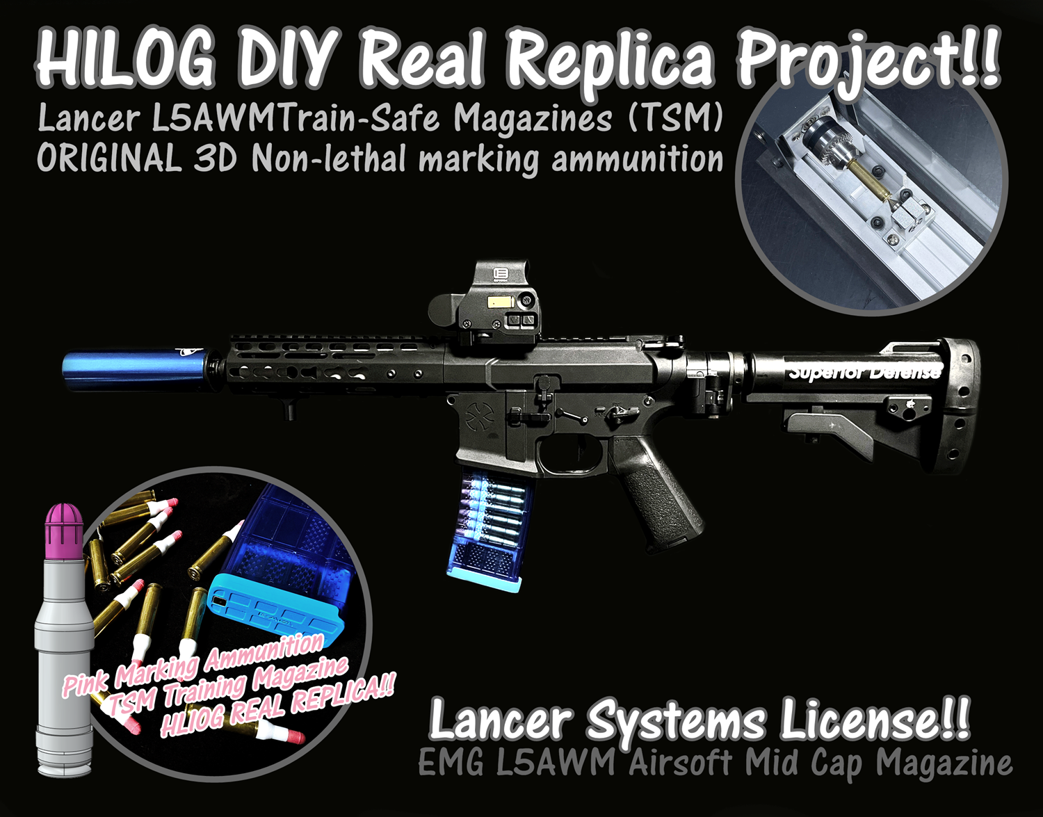 LANCER SYSTEMS L5AWM TSM REAL REPLICA PROJECT! EMG LICENSED MID 